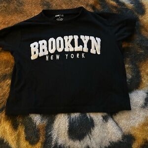 On Fire Black Brooklyn New York Kids Tee